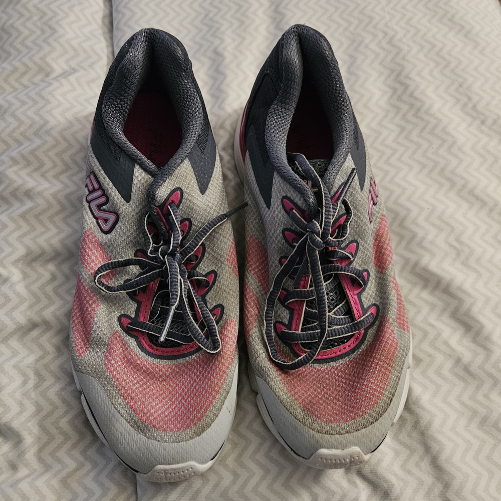 Fila Pink and Gray Running Shoes